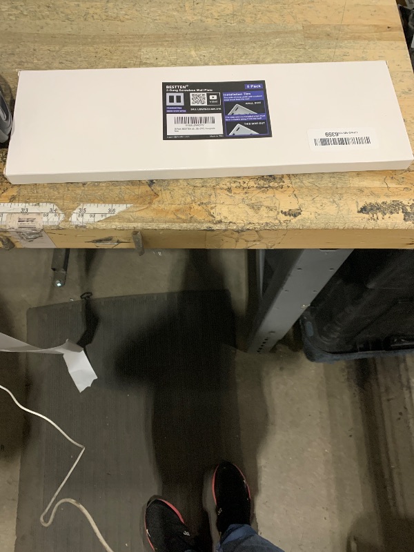 Photo 1 of (5 Pack) BESTTEN USWP6 Matte Snow White Screwless Decorator Wall Plate, 2-Gang Outlet Cover, Decor Switch Face Plate, H4.69” x W4.73”