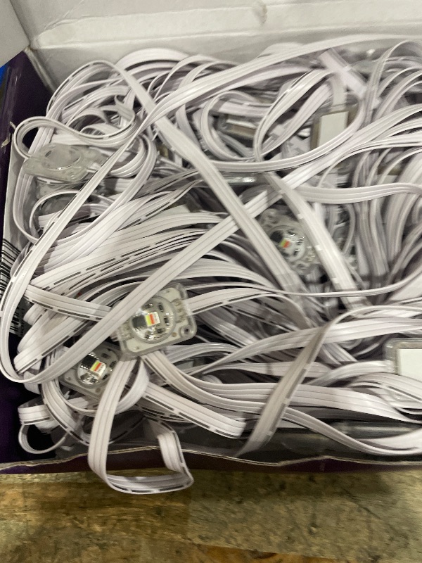 Photo 1 of **************FOR PARTS ONLY- No power supply and remote************
POOFZY Permanent Outdoor Lights for House,200ft RGB+IC Smart Outdoor Decor, 50 Scene Modes,App/Remote Control,for Christmas,Super Bowl,V-Day,Thanksgiving,Daily & Holiday Party Decor