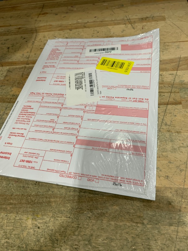 Photo 1 of 1099 INT Interest Tax Forms Set 4 Part 10 Pack for 2025 And Self-Seal envelopes. Kit For 10 Vendors, Laser Forms Designed for QuickBooks and Accounting Software