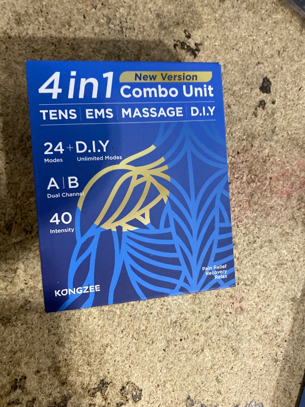 Photo 1 of 4 in 1 - D.I.Y & Tens Unit & EMS & Massage Muscle Stimulator, Dual Channel TENS Units Therapy Machine for Pain Relief, FDA Cleared Rechargeable Electronic Pulse Massager, with 12pcs Electrode Pads.