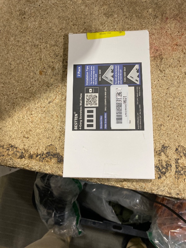 Photo 1 of (2 Pack) BESTTEN USWP6 Matte Snow White 4-Gang Screwless Wall Plate, Decorator Outlet Cover, for Light Switch, Dimmer, USB, GFCI, Receptacle, H4.69” x W8.35”