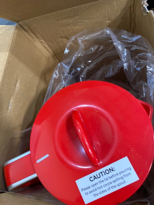 Photo 1 of ***FOR PARTS ONLY / NON-FUNCTIONAL*** SugarWhisk 29 Oz Hot Chocolate Maker Machine, Electric Milk Frother and Steamer, Hot Cocoa Maker Machine for Hot Chocolate Bar, Detachable Pitcher, 2 Speed Mode, 3.5 Cups, Red