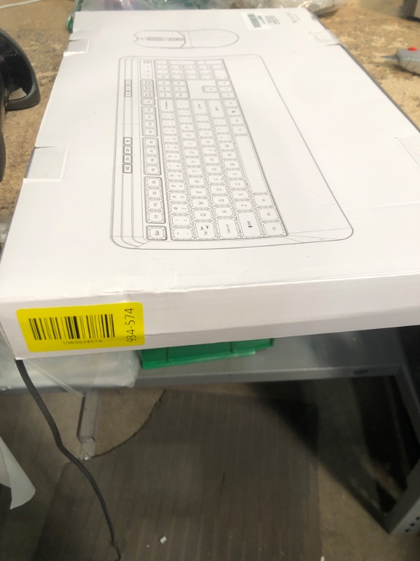 Photo 1 of ***missing mouse***KOPJIPPOM Wireless Keyboard and Mouse Set with Quiet Keys, 2.4G Full Size Purple Keyboard and Mouse with Wrist Rest, Protective Covers, Soft Touch Silent Design for Windows, Computer, PC and Laptop