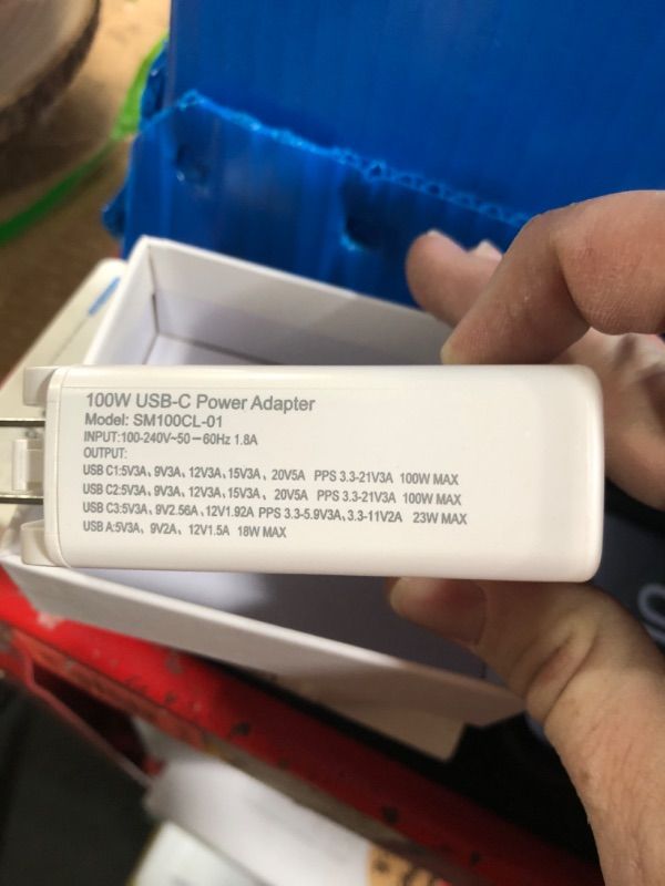 Photo 1 of **Pic for reference** USB C Fast Charger, 100W GaN 6 Port Type C Charging Station Hub Block Cube, USB C Wall Charger Power Strip Adapter