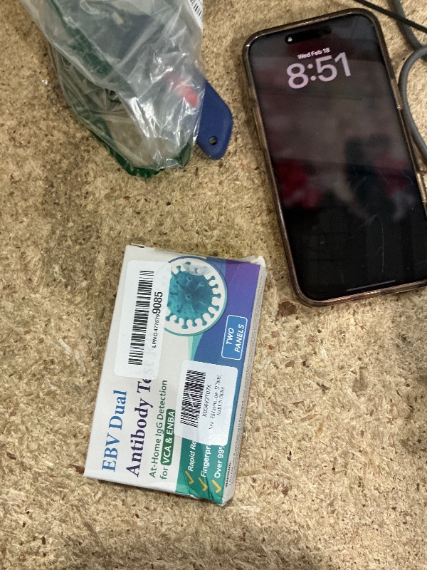 Photo 1 of ***BOX HAS DAMAGE** EBV Test Kit, Epstein Barr Test for Detects IgG Response to VCA & EBNA | 15-Minute Rapid Result | Easy Fingerstick Sample for Personal Health Tracking