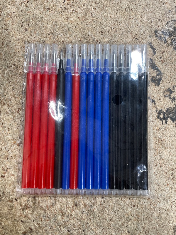 Photo 1 of 0.7 mm Erasable Gel Ink Pen Refills Compatible with Frixion Friction, Smooth Writing Multicolor Retractable Fine Point Pen Refill for School Office Home Art (Blue &Black &Red, 16)