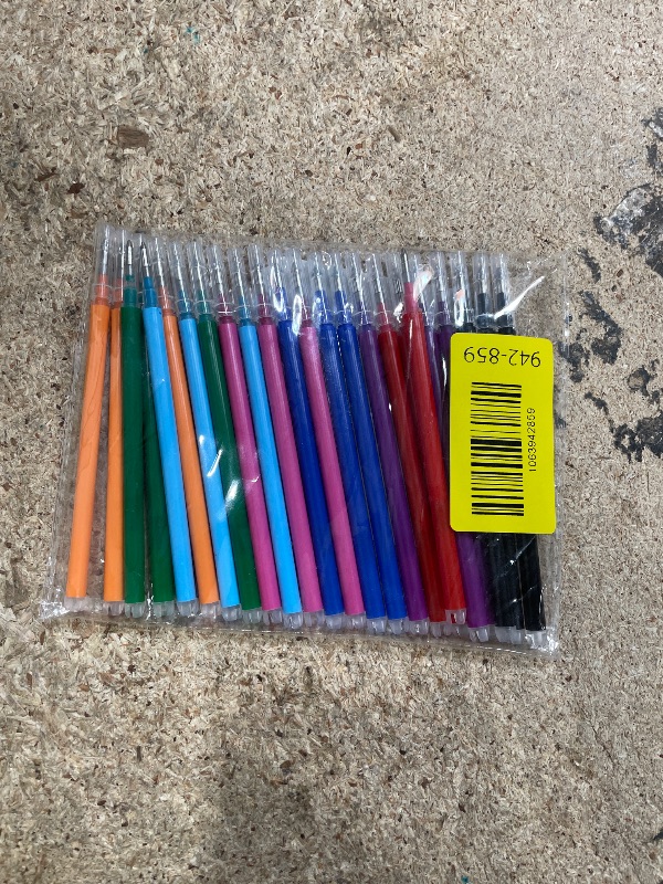 Photo 1 of 0.7 mm Erasable Gel Ink Pen Refills Compatible with Frixion Friction, Smooth Writing Multicolor Retractable Fine Point Pen Refill for School Office Home Art (8 Colors, 24)