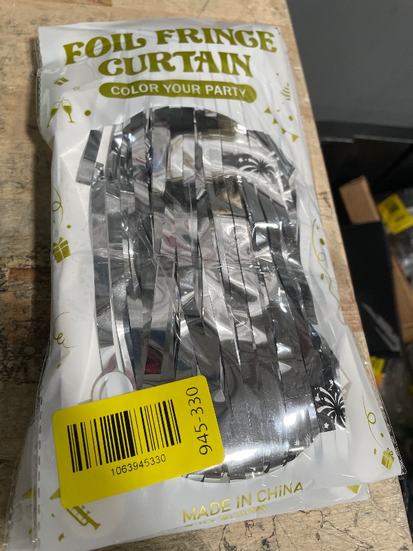 Photo 1 of 2 Pack Tinsel Backdrop, 3.28 FT x 7.05 FT Birthday Party Decorations, Silver Party Streamer Fringe Curtains Foil Backdrop, Metallic Silver Photo Props Party Supplies Party Decor