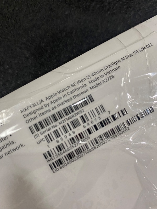 View 3 of ***It’s paired to the previous owner***Apple Watch SE (2nd Gen) [GPS + Cellular 40mm] Smartwatch with Starlight Aluminum Case with Starlight Sport Band S/M. Fitness and Sleep Trackers, Crash Detection, Heart Rate Monitor, Retina Display