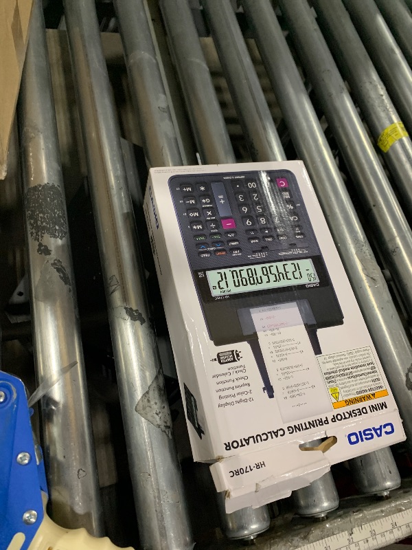 View 4 of ***MISSING PARTS***
Casio HR-170RC Printing Calculator, Black, 2.6" x 6.5" x 11.6"