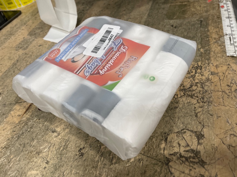 Photo 1 of 1.5 Gallon 120 Counts Mini Strong Drawstring Trash Bags Garbage Bags by RayPard, Small Plastic Bags fit 4.5-6L Trash Can for Home Office Kitchen Bathroom Bedroom, White Waste Basket Liners