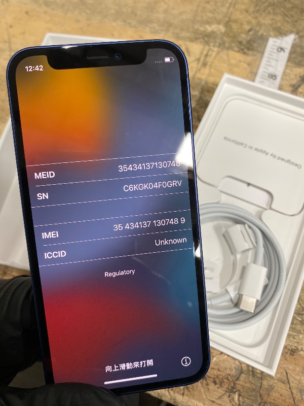 View 4 of **LOCKED**Apple iPhone 12 mini (256GB, Blue) [Locked] + Carrier Subscription