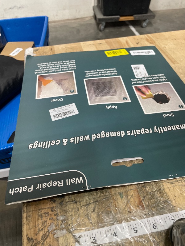 Photo 1 of 12 X 12 Inch Drywall Repair Kit - Heavy Duty Self-Adhesive Mesh Drywall Repair Patch for Large Holes in Wall and Ceiling, Wall Patch Repair Kit with Scraper and Sandpaper - Dry Wall Patch Kits