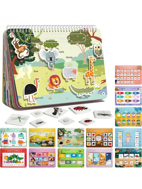 Photo 1 of **FACTORY SEALED** Freebear Busy Book for Toddlers Preschool Learning Activities Resources Autism Sensory Montessori Toys for 2-3 Year Old,Travel Toys, Gifts for Girls and Boys 4 5 6 Years (Animal World)