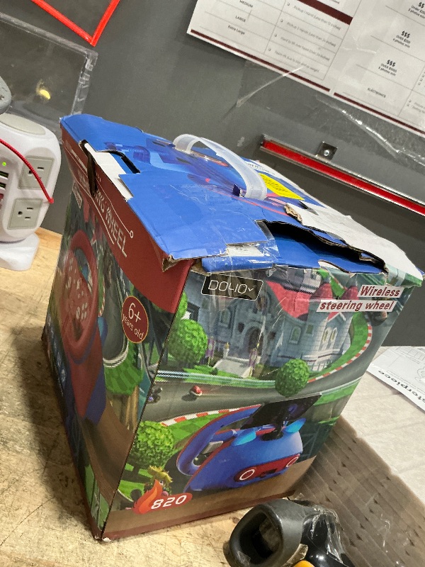 Photo 1 of NBCP Racing Wheel for Nintendo Switch & PC -Wireless Gaming Steering Wheel with Dual Vibration, 270° Rotation, Mario Kart Mode, Bluetooth 5.0, Kid-Friendly Design