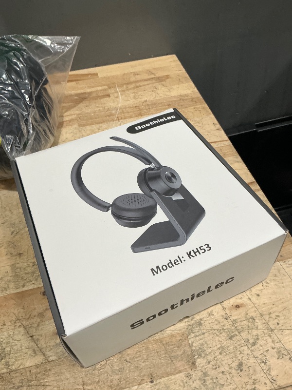 Photo 1 of (Upgraded Version) Wireless Headset, Bluetooth Headset with Noise Cancelling Microphone, Best Headphones with Mic Mute & USB Dongle for PC/Computer/Laptop/Cell Phones/Remote Work/Call Center