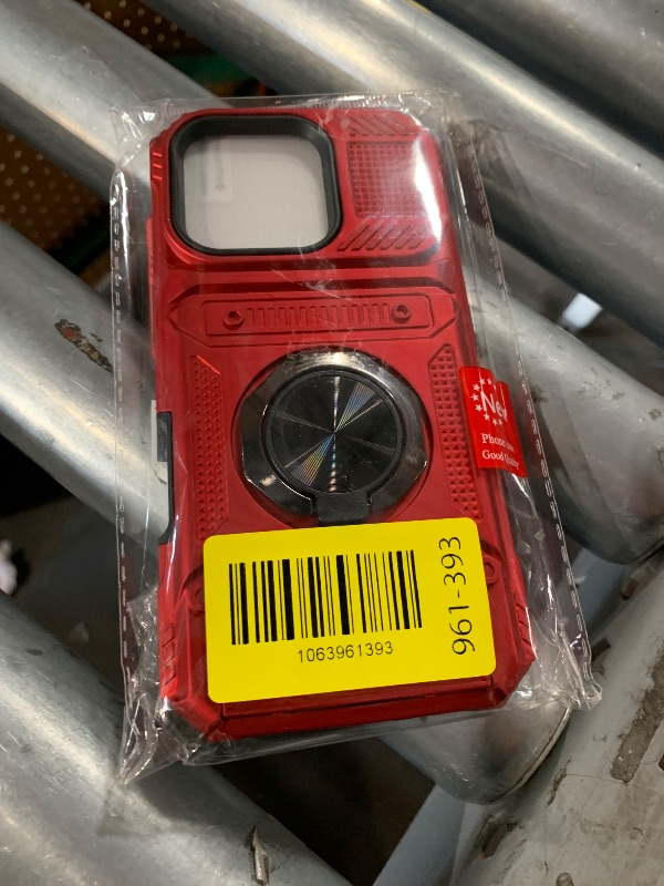 Photo 1 of ** wrong size**
COTDINFOR Compatible with iPhone 16 Pro Max Case Wallet with Card Holder (2 Cards) Ring Stand Military Grade Protection Shockproof Phone Case for iPhone 16 Pro Max 6.9 inch Red LM