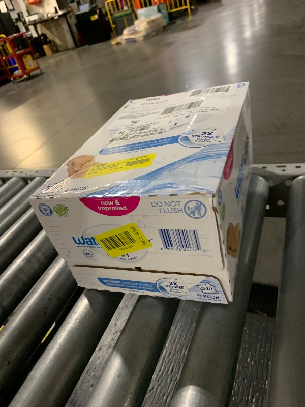 Photo 1 of ***MISSING PARTS***
WaterWipes Sensitive+ Newborn & Baby Wipes, 3-In-1 Cleans, Cares, Protects, 99.9% Water, Unscented & Hypoallergenic, 540 Count (9 Packs)