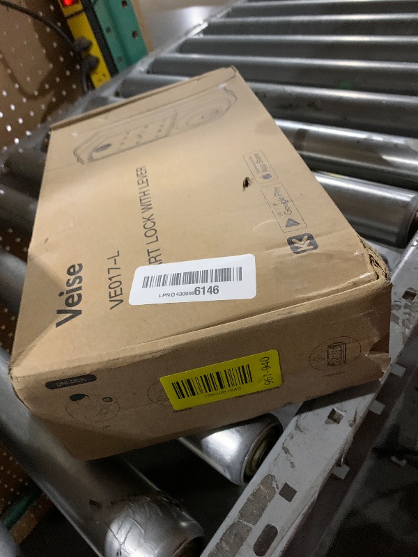 Photo 1 of ***MISSING HARDWARE***Veise VE017-L Fingerprint Smart Lock with Lever Handles, App Control, Keyless Entry Front Door Lock Set, Electronic Digital Keypad Deadbolt, Remote Grant, Emergency Power Port, Auto Lock, Matte Black