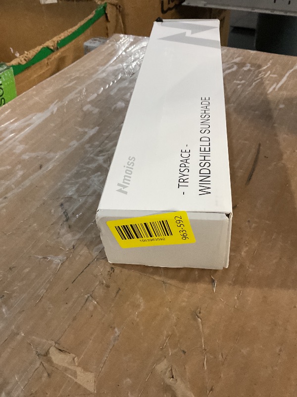 Photo 1 of [Upgraded] Nmoiss Windshield Sun Shade Umbrella - [Vinyl Coating Heat Shield] Protect Car from Sun Rays & Heat Damage Keep Cool and Protect Interior, Spring Structure Edge Medium 56" L x 31" W