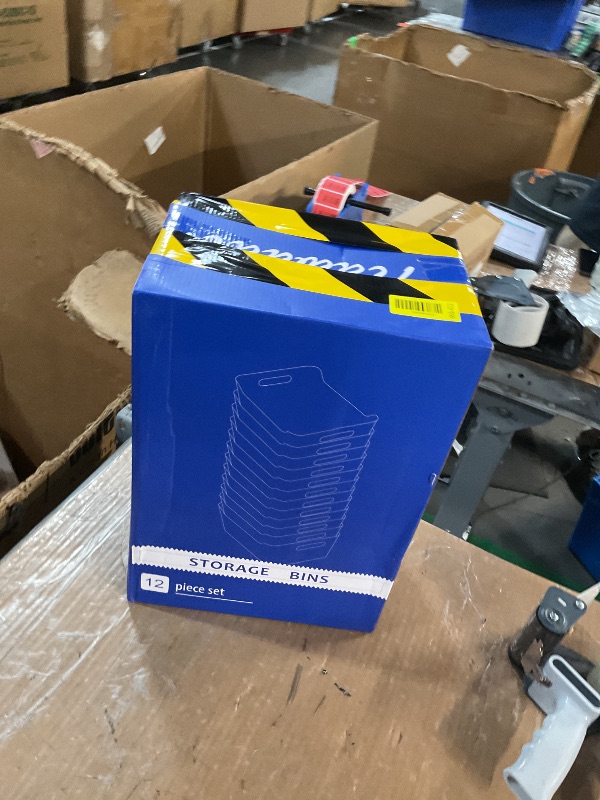 Photo 1 of ***MISSING PARTS***
Tiawudi 12 Pack Plastic Storage Bins, Multi-Use Organizer Bins, Pantry Organizer, Clear Storage Containers for Home, Kitchen, Office, Cabinet, Shelf and Fridge Organization