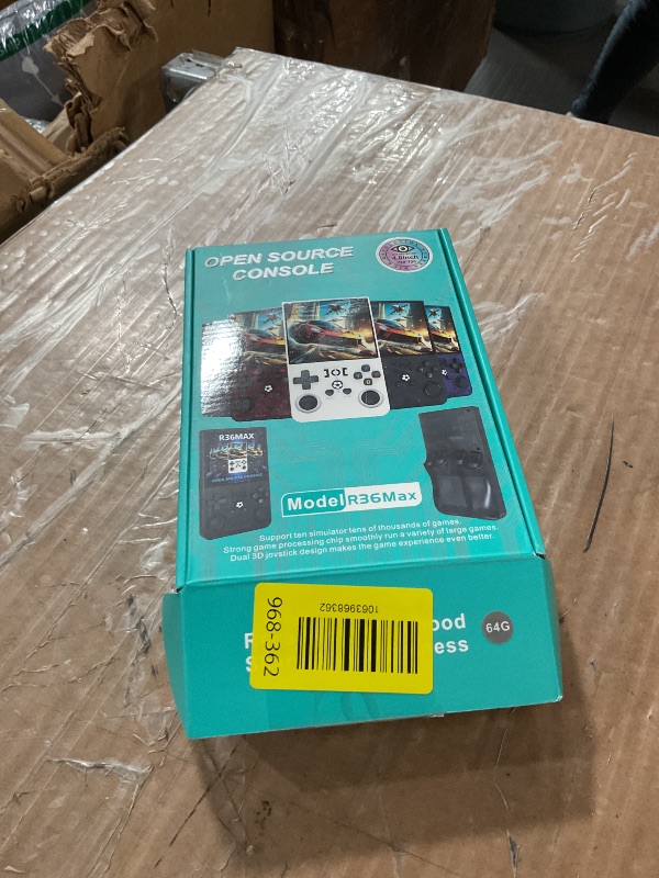 Photo 1 of ?R36MAX 4000mAh Portable Rechargeable Handheld Retro Game Console,Comfort Non-Slip Handheld Standing Retro Game Console with 64G TF Car,4.0-inch Screen,for Office,Purple Gray