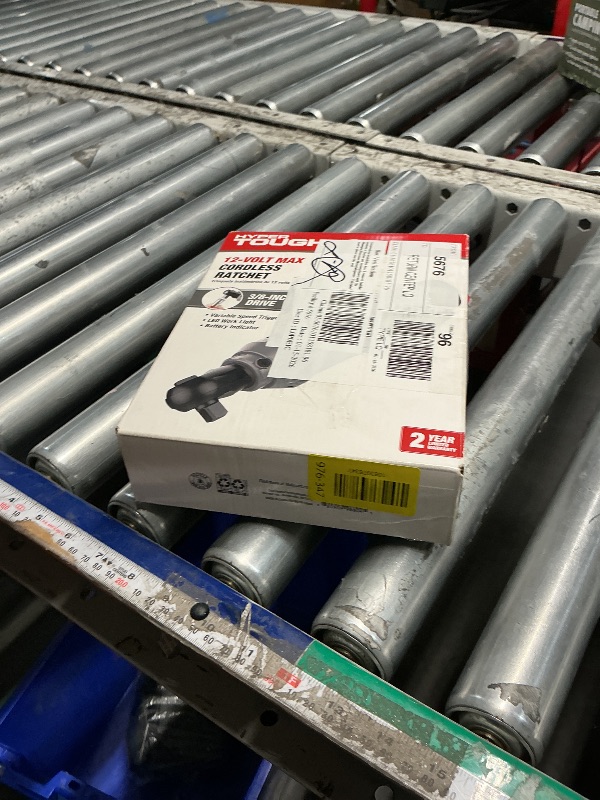 Photo 1 of **For Parts Only** Hyper Tough 12V Max* Lithium-Ion Cordless 3/8-inch Ratchet with 1.5Ah Battery and Charger, 98804, New