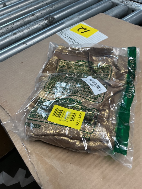 Photo 1 of (LARGE) MakeMeChic Women's Metallic Shorts High Waisted Wide Leg Party Shorts Gold Large