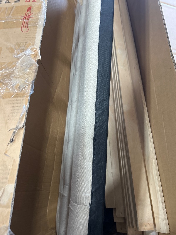 Photo 1 of **ONLY BOX ONE OF 2 **Bellemave Full XL Upholstered Daybed with LED Lights,Corner Daybed Frame with Trundle for Living Room, Linen, Beige