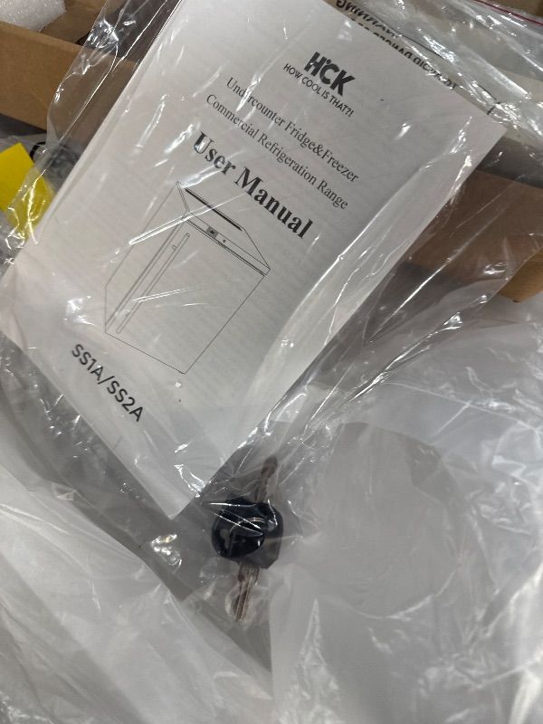 Photo 1 of ***FACTORY SEALED***HCK Under Counter Refrigerator, Outdoor Fridge 24 Inch with Stainless Steel Door, Commercial Kitchen Food Refrigerator 5.4 Cu.Ft Capacity for Home Kitchen, Patio, Outdoor, and Food Service Use