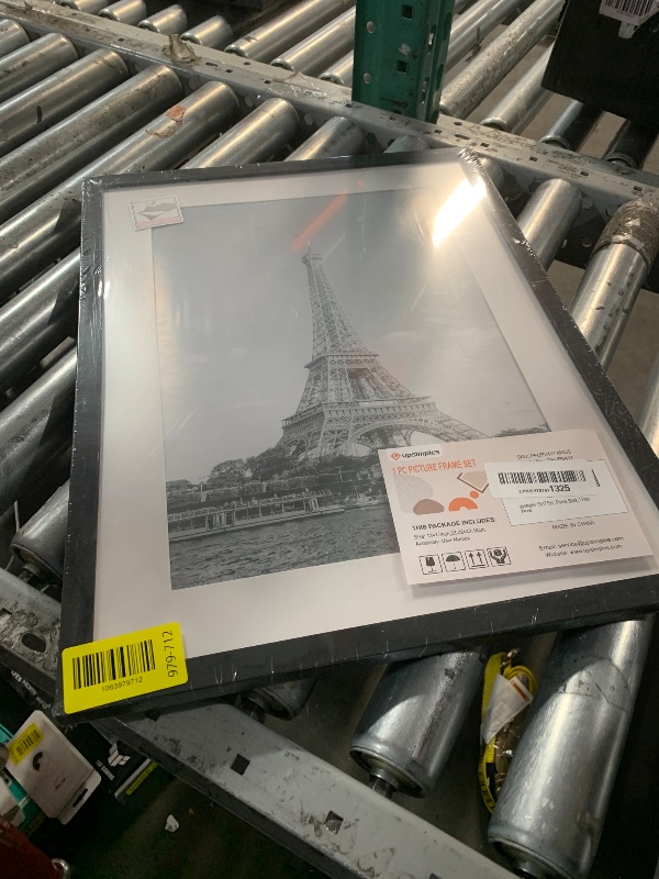 Photo 1 of ***FACTORY SEALED***upsimples 13x17 Picture Frame, Display Pictures 10x14 with Mat or 13x17 Without, Wall Hanging Photo Frame, Black, 1 Pack