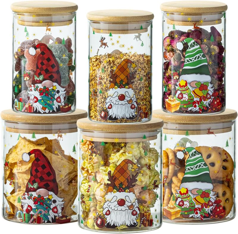 Photo 1 of ***STOCK PHOTO FOR REFERENCE ONLY***HomArtist Glass Jars with Bamboo Lids 28 floz [Set of 8], Glass Canisters with Airtight Lids, Glass Food Storage Containers for Pasta, Oats, Coffee, Flour, Sugar, Rice, Best for Kitchen & Pantry