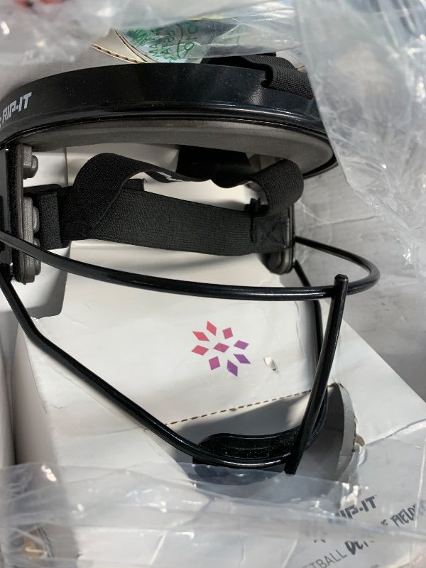 Photo 1 of **MISSING CHIN PAD** RIP-IT Original Defense Softball Face Mask | Lightweight Protective Softball Fielder's Mask | ADULT | Black