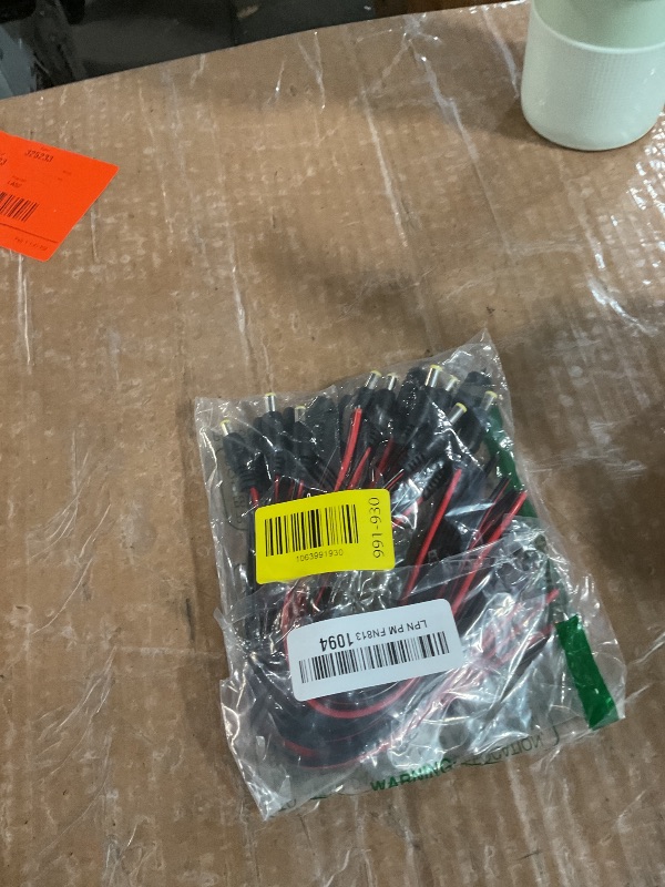Photo 1 of (Real 18AWG) 10 Pairs 12V 5A DC Power Pigtail Barrel Plug Connector Cable, 2.1mm x 5.5mm Male Female DC Pigtail Connectors for CCTV Security Camera and 12V Power Supply Adapter by MILAPEAK