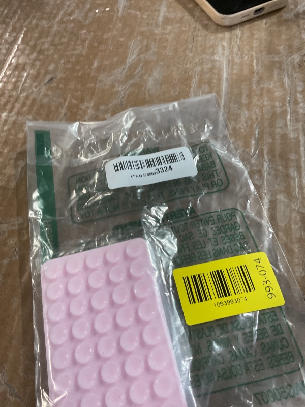 Photo 1 of (2 Pack) Silicone Suction Cup Phone Case Mount Double Sided, Sticky Phone Grip with Higher Suction Power for Cell Phone, Hands-Free Phone Accessories for Selfies and Videos, Clear & Light Pink