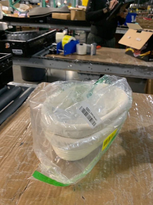 Photo 1 of "Saint Germain Bakery Premium Round Bread Banneton Basket with Liner - Perfect Brotform Proofing Basket for Making Beautiful Bread (10"" Oval (2x count))"