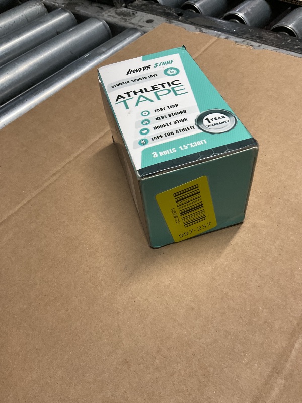 Photo 1 of (3 Pack) White Athletic Sports Tape, Very Strong Easy Tear No Sticky Residue Tape for Athlete & Sport Trainers & First Aid Injury Wrap,Suitable for Bats,Tennis,Gymnastics & Boxing?1.5in X 35ft?