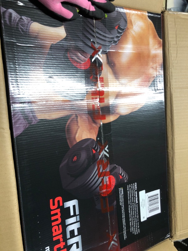 Photo 1 of (1 DUMBBELL SET) FitRx SmartRack and SmartBells , Dumbbell Weight Rack Stand with Two Quick-Select 5-52.5lbs Adjustable Dumbbells