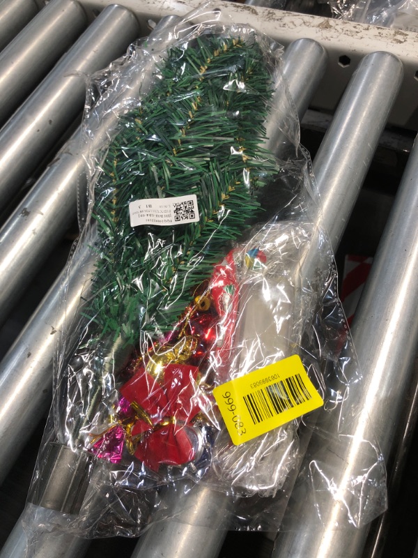 Photo 1 of ***STOCK PHOTO FOR REFERENCE ONLY***Artificial Christmas Wreath - with Bow Gnome Holiday Decor,Upside Down Tree Christmas Decorations - for Indoor Outdoor Living Room Bedroom Farmhouse Fireplace Mantel Office Apartment