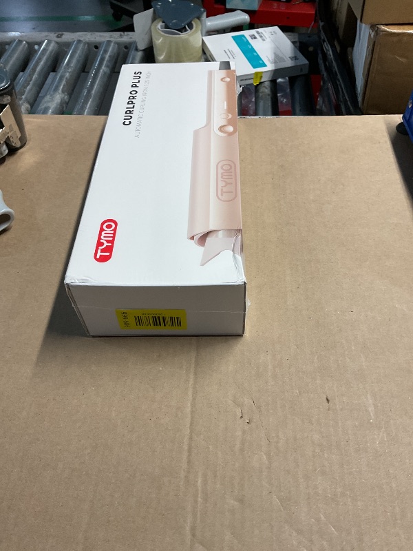 Photo 1 of ***FACTORY SEALED***TYMO CurlPro Plus Automatic Rotating Curling Iron - Upgraded Long Barrel Curling Wand for Long Hair, Ceramic Hair Curler for Women, Anti-Scald, 600M Ionic, Dual Voltage, Gold Blush, 1 1/4 Inch