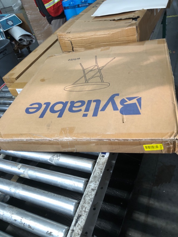 Photo 1 of ***FACTORY SEALED***Byliable 28in Cocktail Table White High Top Folding, Round Portable Bar Height Folding Table with Removable Legs, Indoor Outdoor Banquet for Parties, Commercial, Speech, School