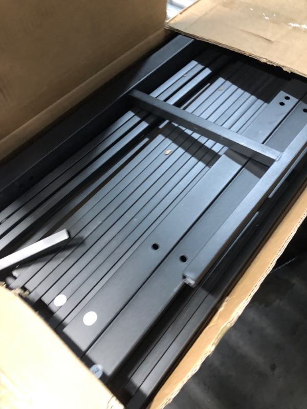 Photo 1 of ****Partial Set box 1 only****
Costway Twin Size Heavy Duty Metal Loft Bed with Safety Guardrail, Black