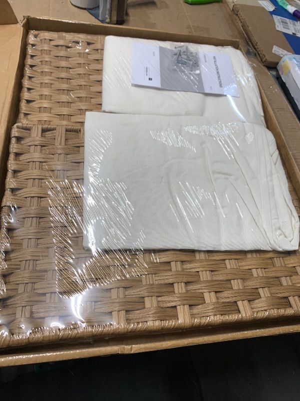 Photo 1 of ***FACTORY SEALED***GREENSTELL Laundry Hamper with Lid, 90L Clothes Hamper with 2 Removable Liner Bags & 2 Mesh Laundry Bags, Handwoven Synthetic Rattan Laundry Basket for Clothes, Toys in Bathroom, Bedroom Natural