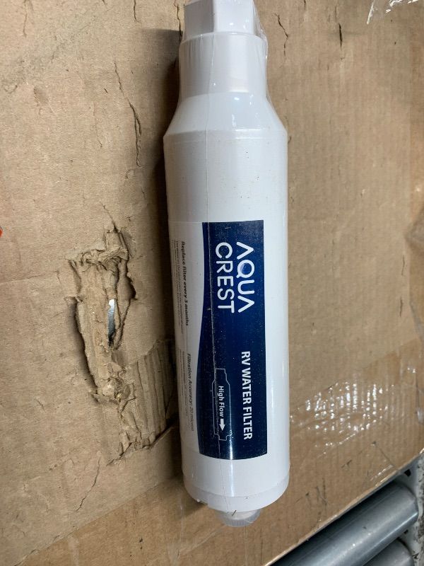 Photo 1 of ***FACTORY SEALED***AQUA CREST RV Water Filter, RV Inline Water Filter with NSF Certified, Reduces Chlorine, Bad Taste and Odor, Ideal for Garden and Camper (Filter 4 Pack)