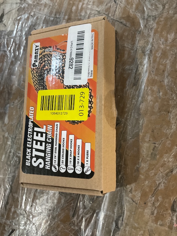 Photo 1 of [Upgraded] 79” Black Electroplated Steel Hanging Chain with S-Hooks, Snap Hooks, Ceiling Hooks & Pliers, 33LBS Load Capacity, Adjustable Length for Hanging Bird Feeders, Planters, Lanterns, Billboards