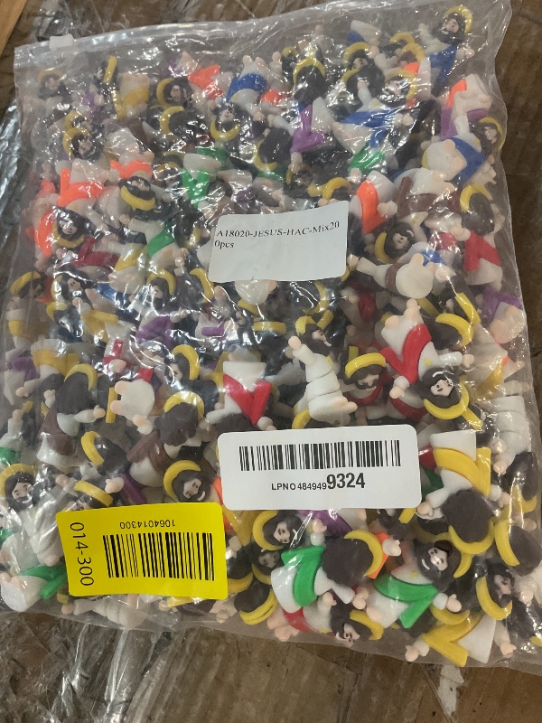 Photo 1 of ***MISSING PARTS***
Yelakey 200 Pcs Little Tiny Jesus Mini Jesus Figurines in Bulk Original Design to Hide and Seek Religious Party Favors Baptism Gift for Easter Egg Stuffers Fillers