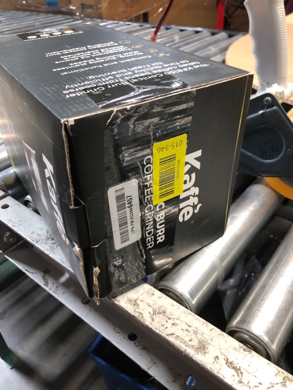 Photo 1 of ***DAMAGED - SEE NOTES/PICTURES*** Kaffe Electric Burr Coffee Grinder (5.5oz) - Conical Burr - 25 Adjustable Coarseness Levels - Matte Black - Cleaning Brush Included
