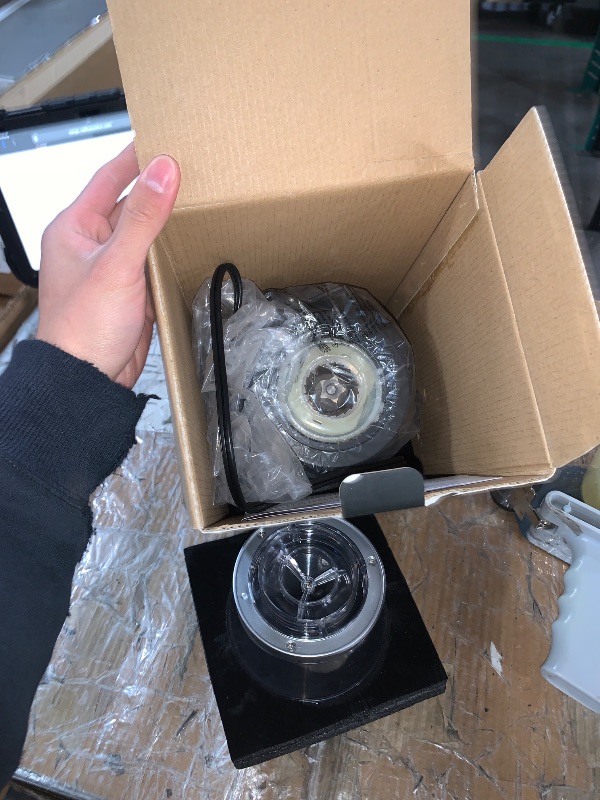 Photo 1 of ***DAMAGED - SEE NOTES/PICTURES*** Kaffe Electric Burr Coffee Grinder (5.5oz) - Conical Burr - 25 Adjustable Coarseness Levels - Matte Black - Cleaning Brush Included