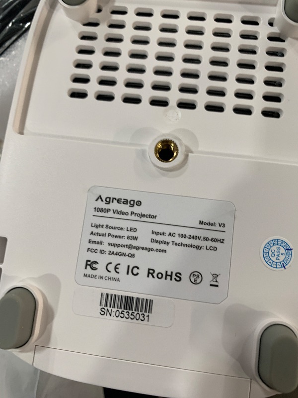 Photo 1 of [Electric Focus] Projector with WiFi and Bluetooth, Native 1080P 15,000 Lumens 4K Supported, Agreago Outdoor Movie Projector for Home Theater UP to 300", for iOS/Android/TV Stick/HDMI/USB