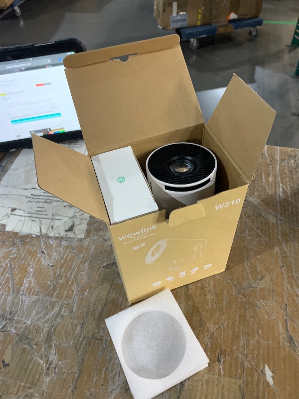 Photo 1 of [Built-in Apps & 2026 Upgraded] Mini Projector with WiFi 6 and Bluetooth 5.4 Support 4K 1080P Auto Keystone 180° Rotatable Projector Portable Compatibile with HDMI/TV Stick/Memory Stick/Laptop, White